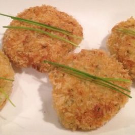 Chive risotto cakes
