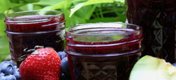 Mixed Berry Jam in jar
