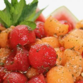melon salad with mint and basil