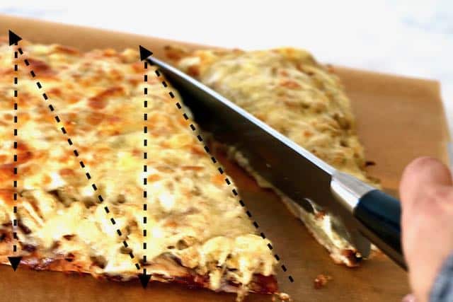 How to slice Thanksgiving Leftovers Pizza