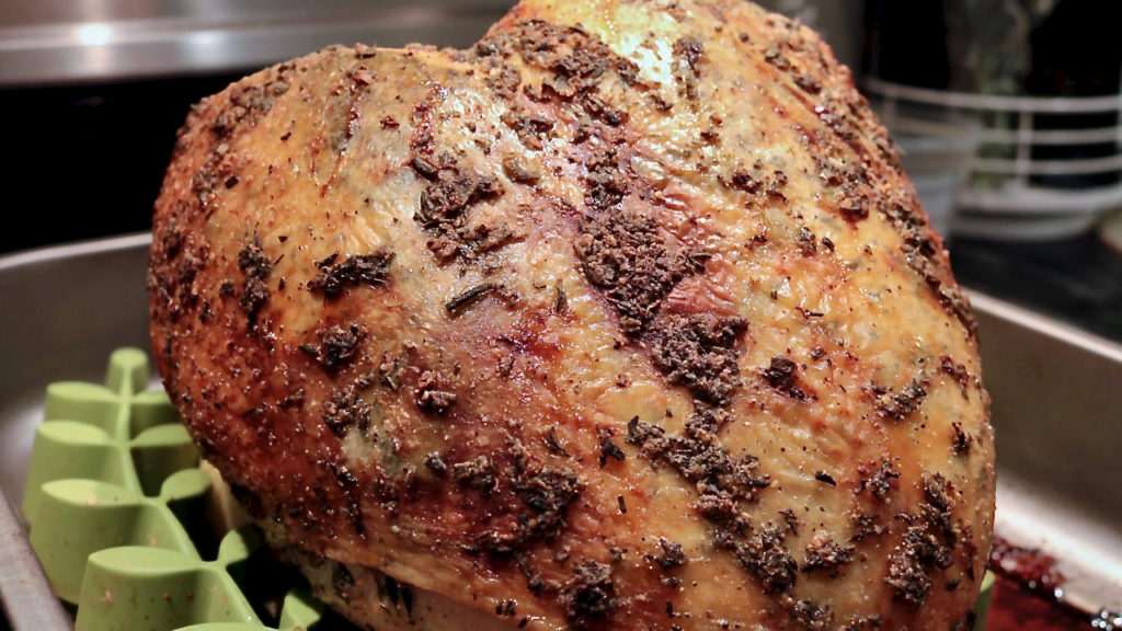 Cooked roasted turkey breast