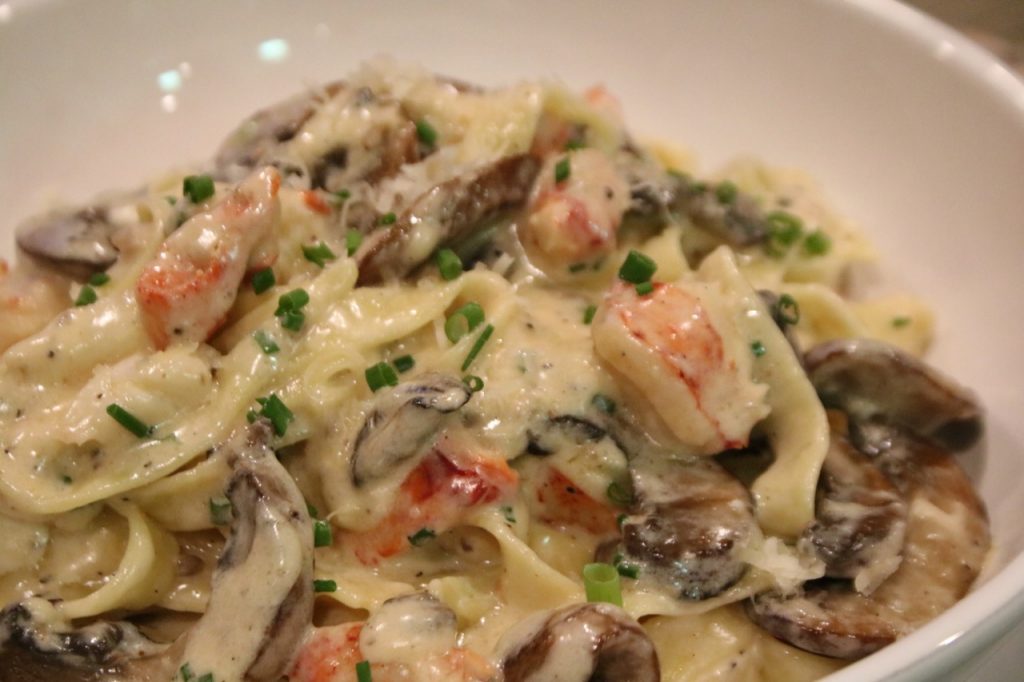 Fettuccini with Lobster & truffle butter