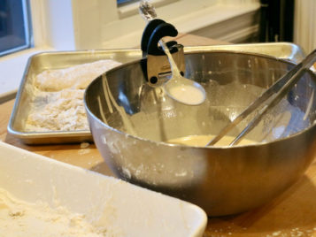 Fish batter in a bowl