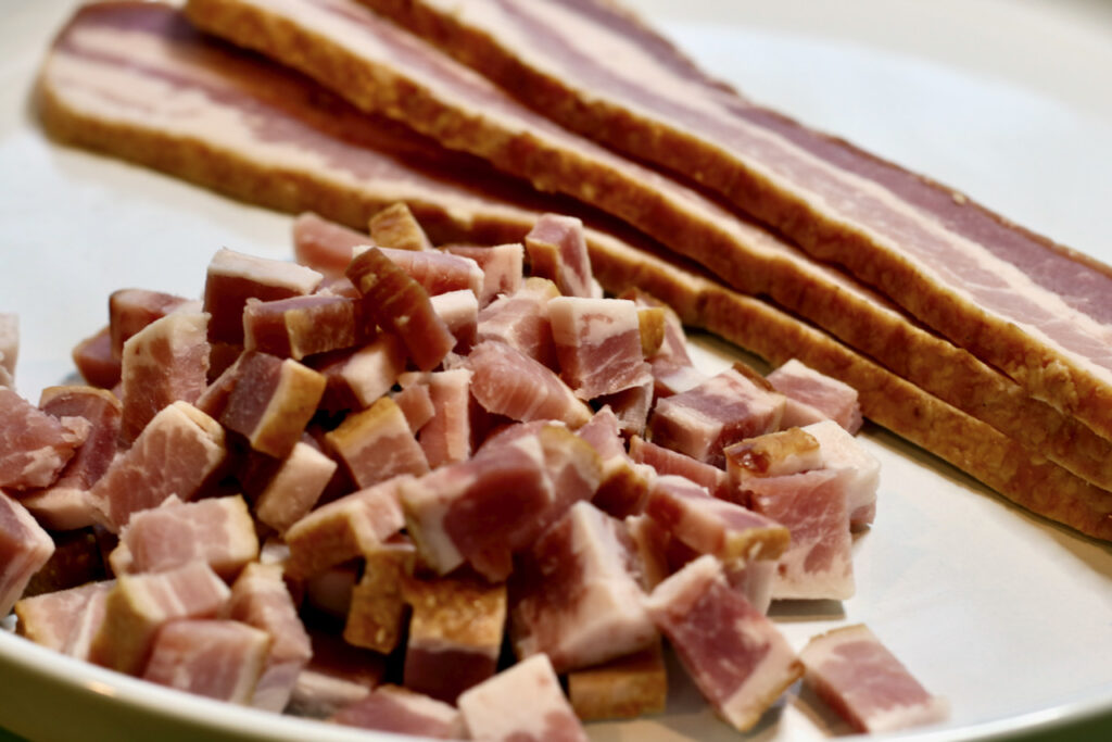 Diced thick cut bacon