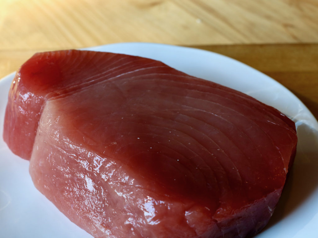 raw yellowtail tuna