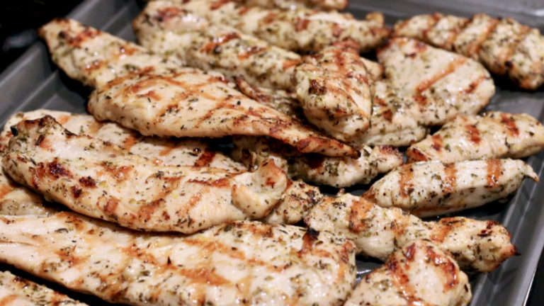 Grilled chicken on a platter