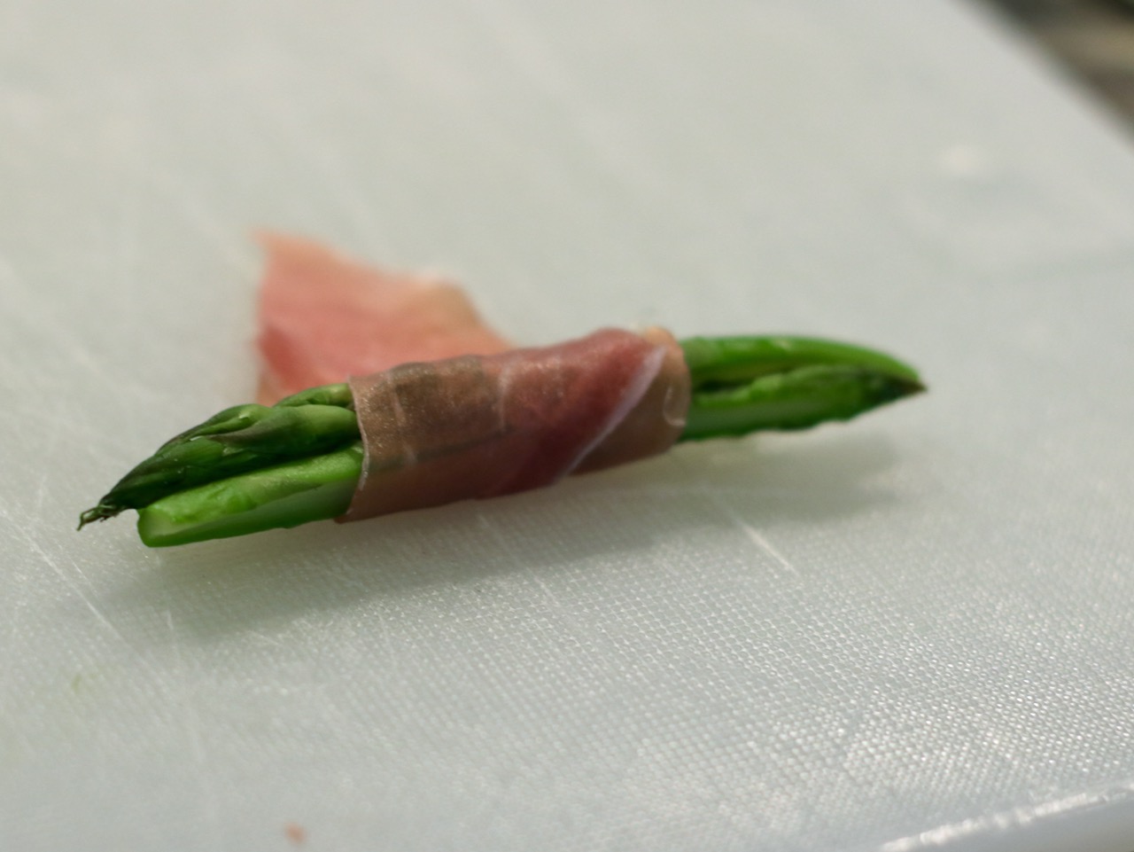 Making Asparagus and Prosciutto Appetizer