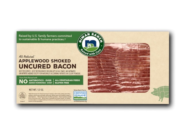 Package of Niman Ranch Applewood smoked bacon