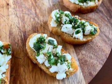Crostini with Goat Cheese & Herbs