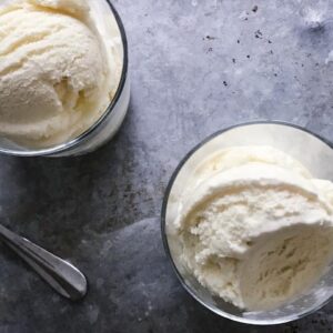 vanilla ice cream in cups