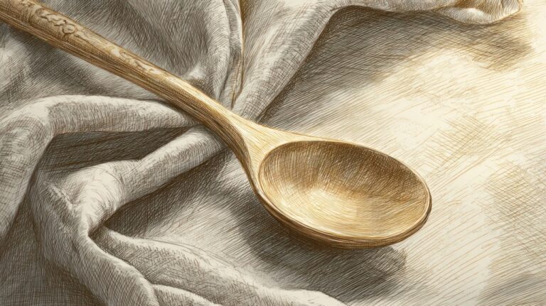 A sketch of a wooden spoon as the feature image of a blog post about Comfort Food