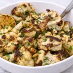 crispy oven roasted cauliflower with pine nuts and lemon