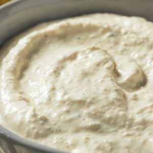 Homemade Horseradish Cream Sauce in a Bowl