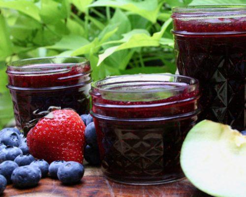Mixed Berry Jam in jar