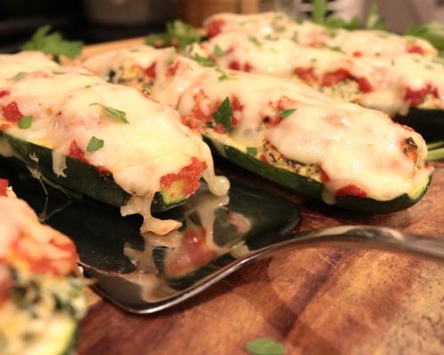 Italian Style stuffed zucchini